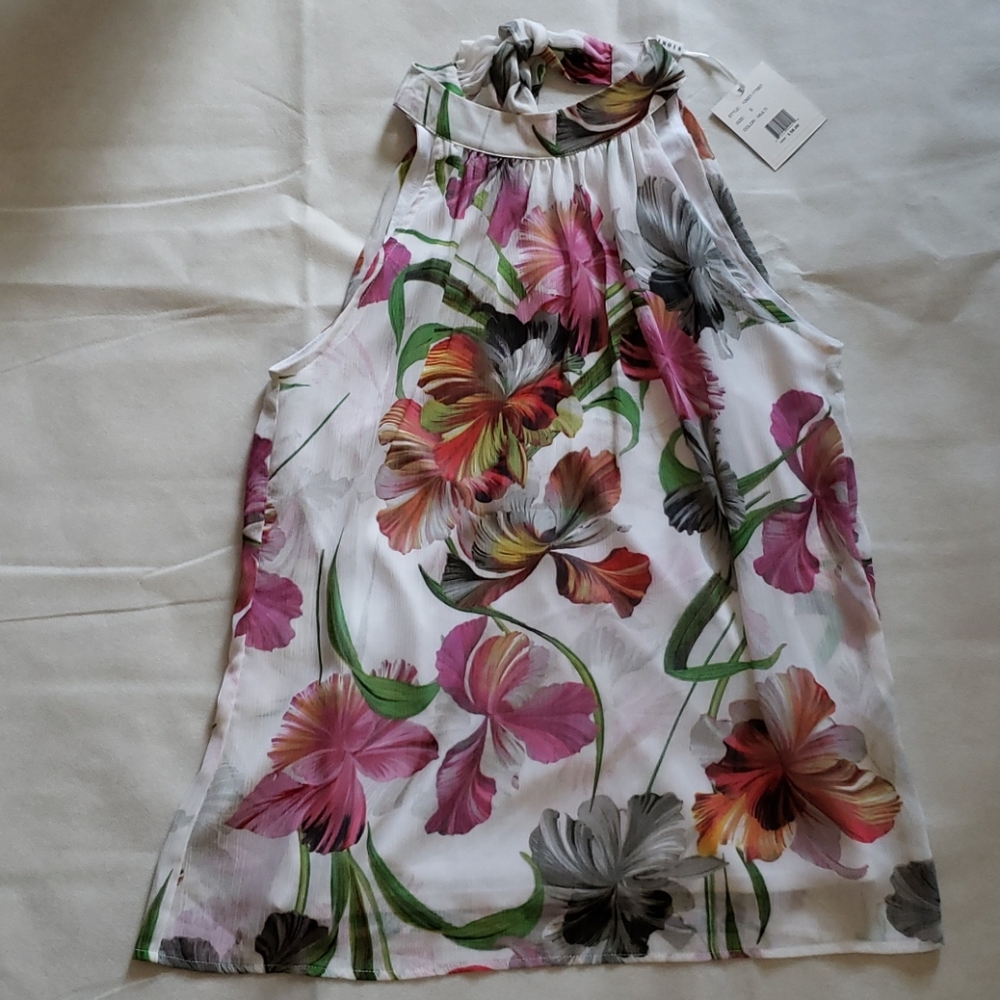 NWT SIONI Floral Halter Top Small - Picture 10 of 12